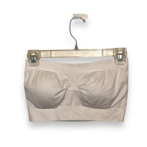 Women’s White Sleeveless Padded Bandeau Size Medium
